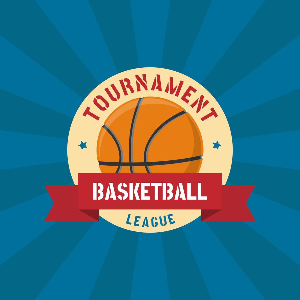 logo du tournoi de basket vecteur