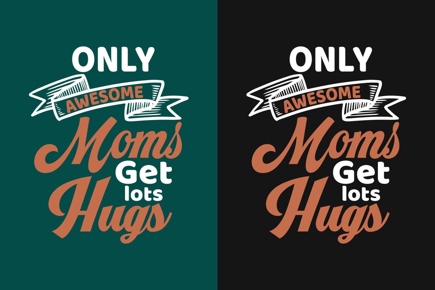 seules les mamans géniales obtiennent beaucoup de câlins conception de t-shirt de typographie vecteur