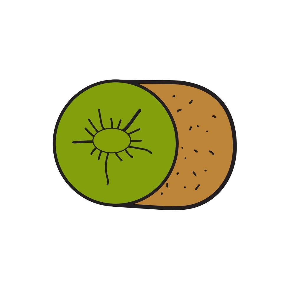 illustration graphique vectoriel de kiwi avec des formes rondes