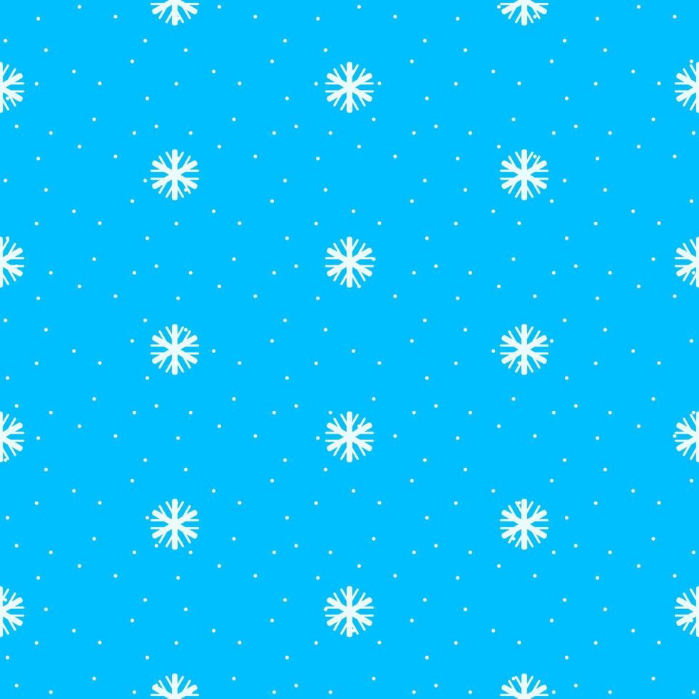 modèle sans couture simple avec des flocons de neige et des pois. illustration vectorielle. vecteur