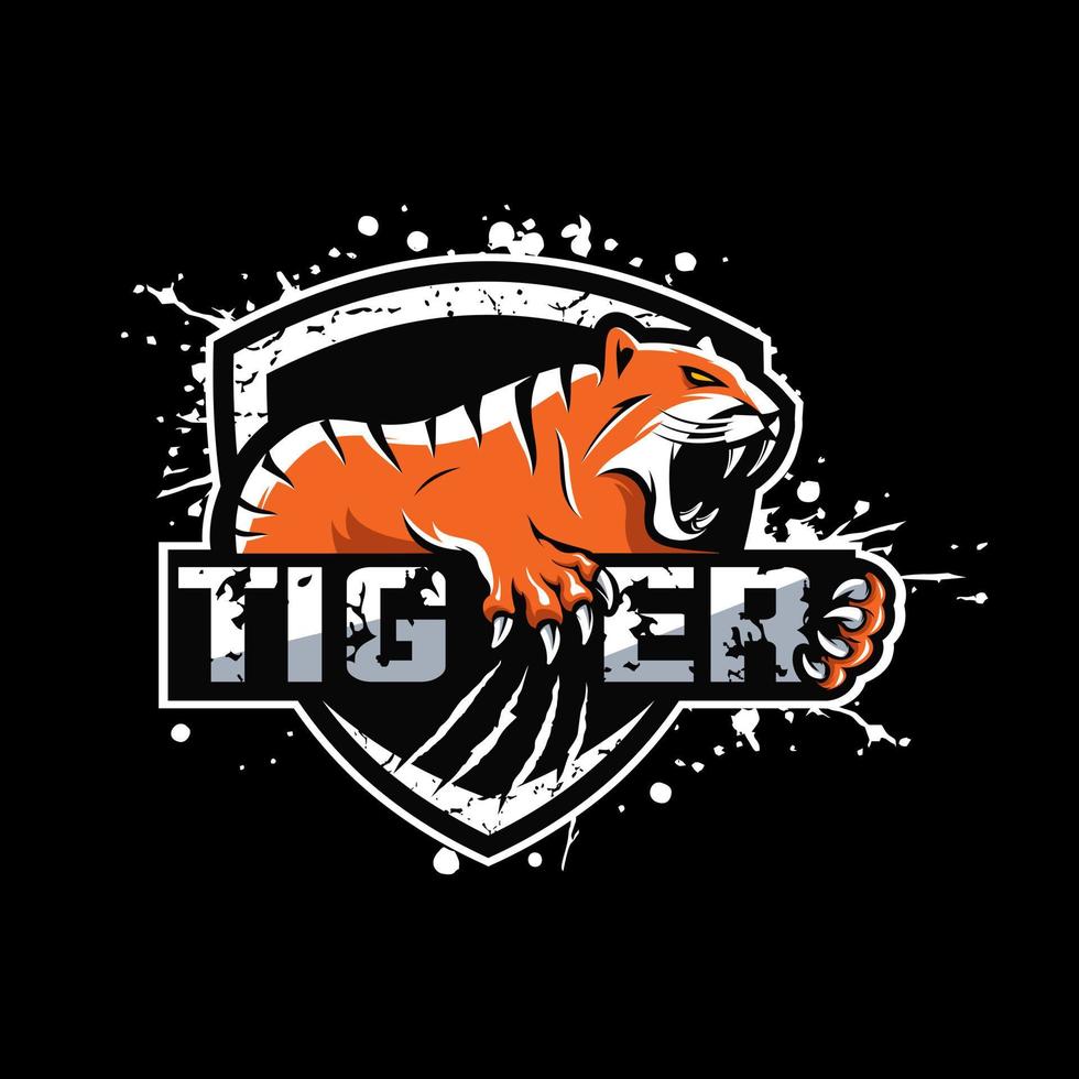 tigre sport logo vecteur premium