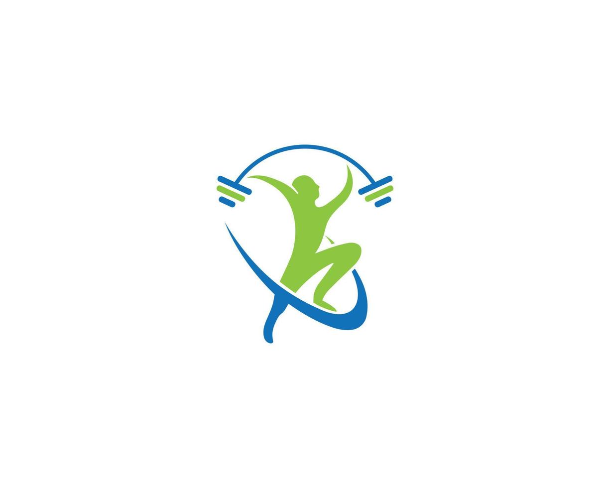 icône de vecteur de symbole de style moderne de conception de logo de gym de sport de forme physique créative.