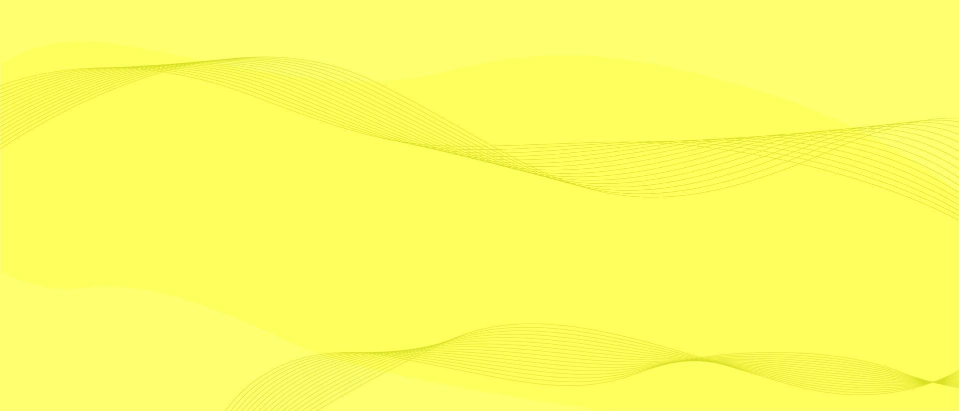 fond jaune avec une ligne ondulée géométrique vecteur
