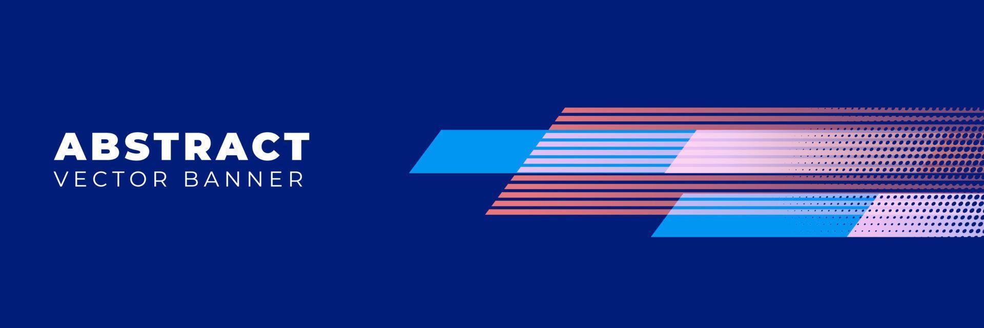 fond bleu abstrait bannière horizontale vecteur, conception de modèle avec espace de copie vecteur