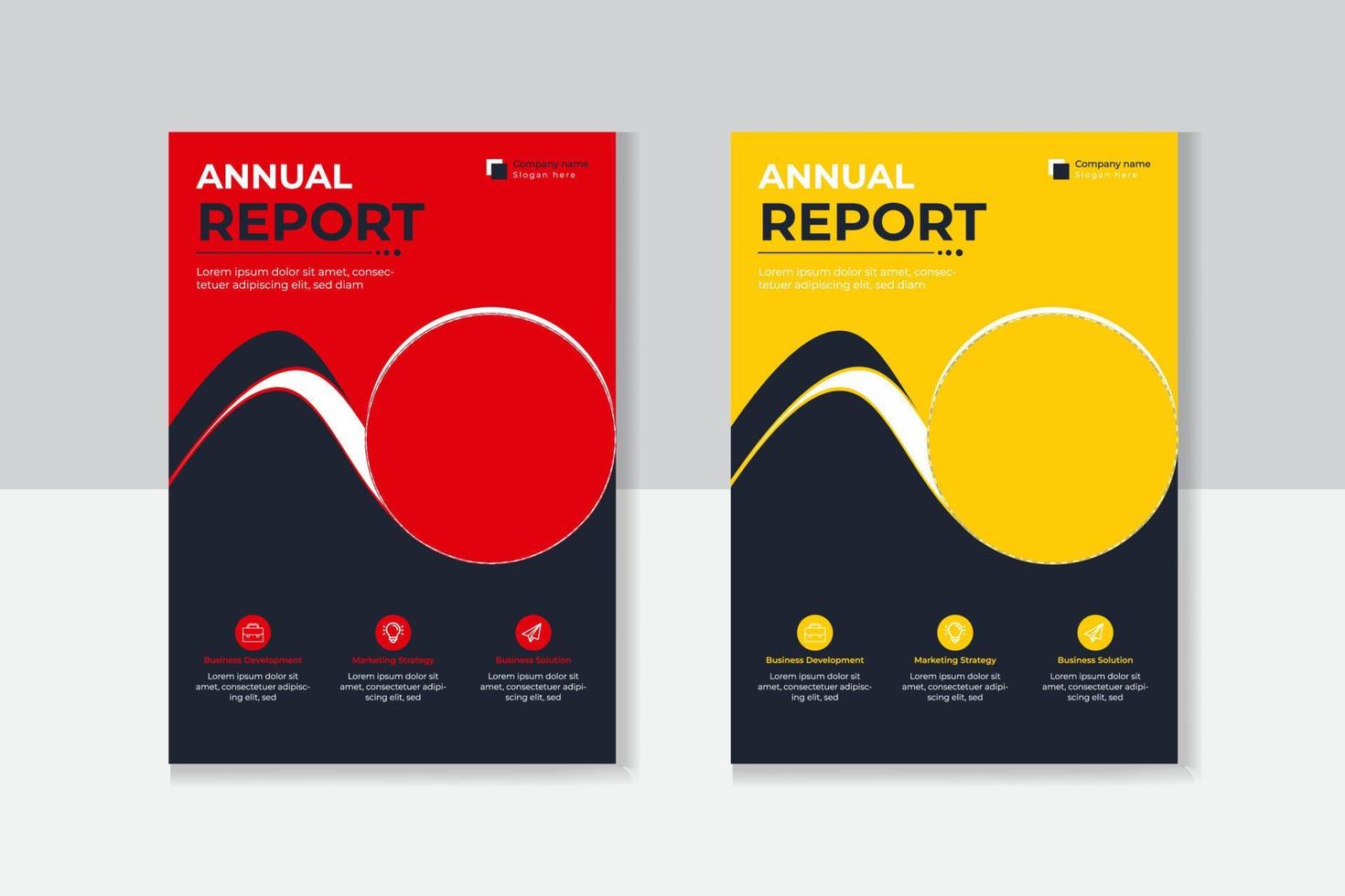 conception de la couverture du rapport annuel d'entreprise a4 vecteur