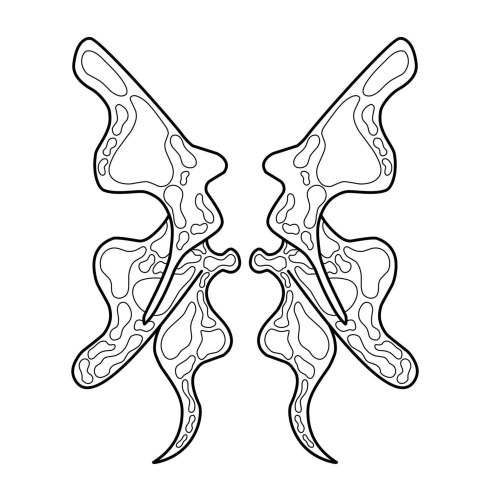 style de dessin au trait papillon vecteur libre