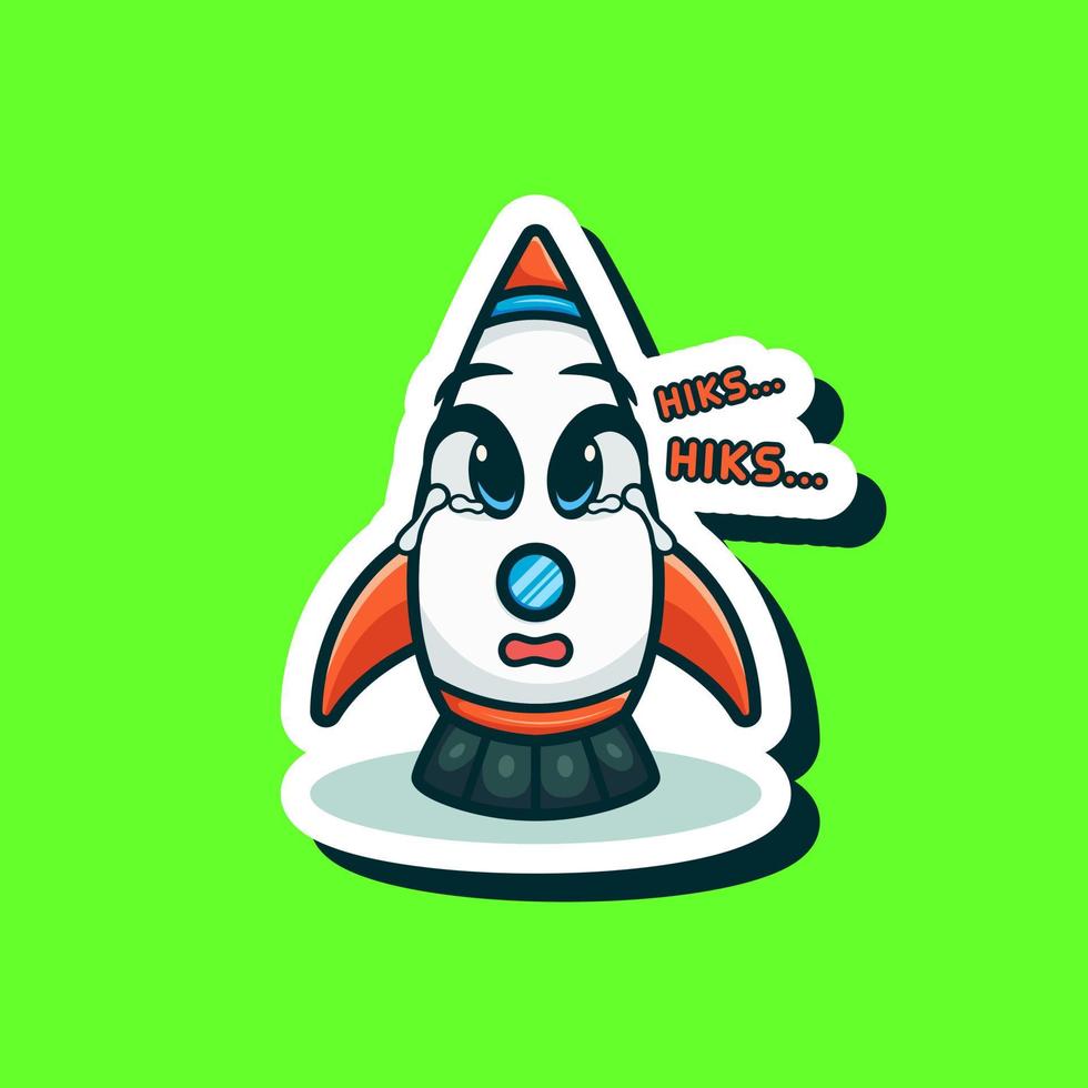 mignon adorable dessin animé robot tech volant astronaute fusée illustration pour autocollant icône mascotte logo vecteur