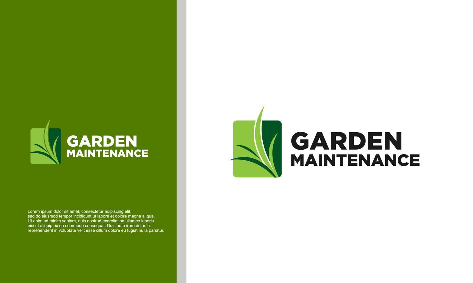 illustration vectorielle de conception de logo d'entretien de jardin vecteur