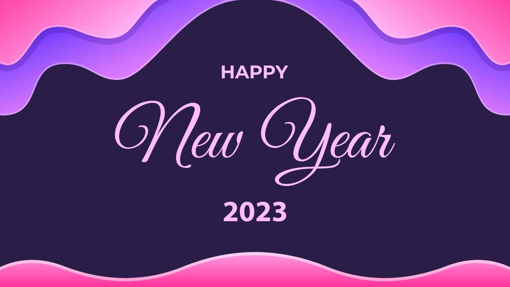 bonne année 2023 fond avec dégradé de couleur. Convient pour une utilisation lors d'un événement du nouvel an. vecteur