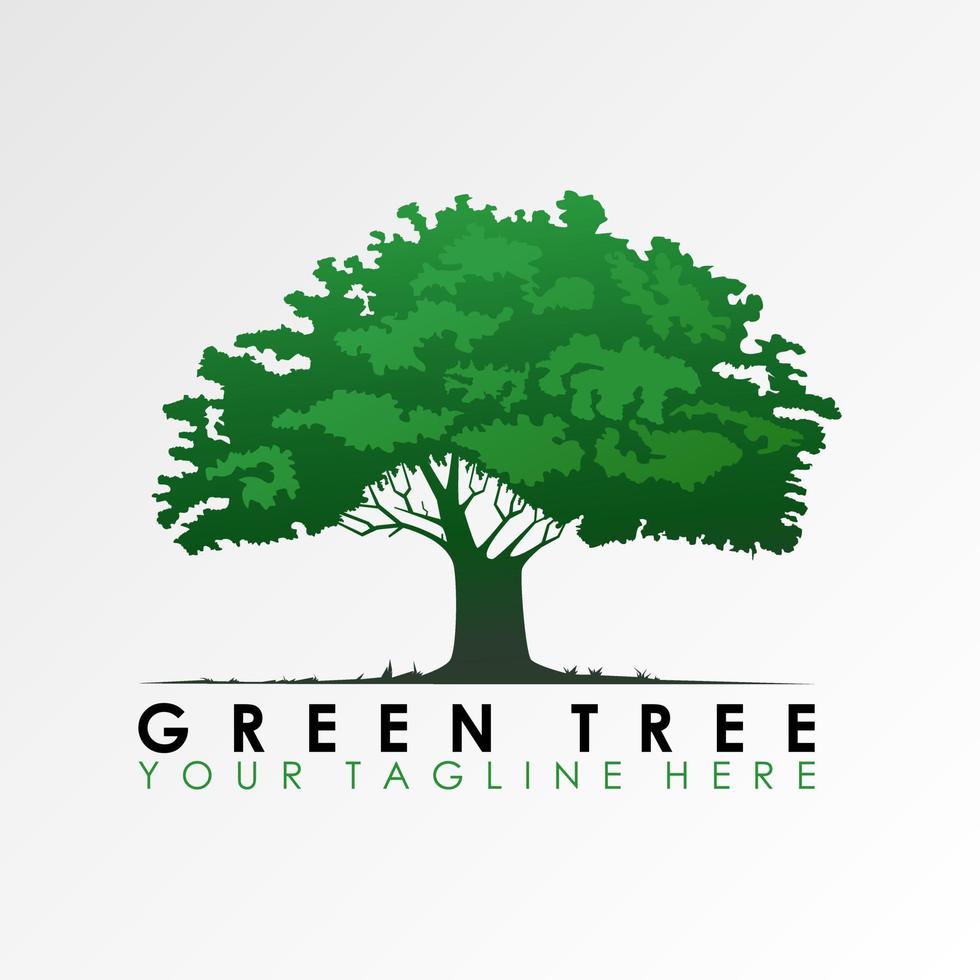 simple et unique grand arbre image graphique icône logo design abstrait concept vecteur stock. peut être utilisé comme symbole associé à la nature ou à la plante