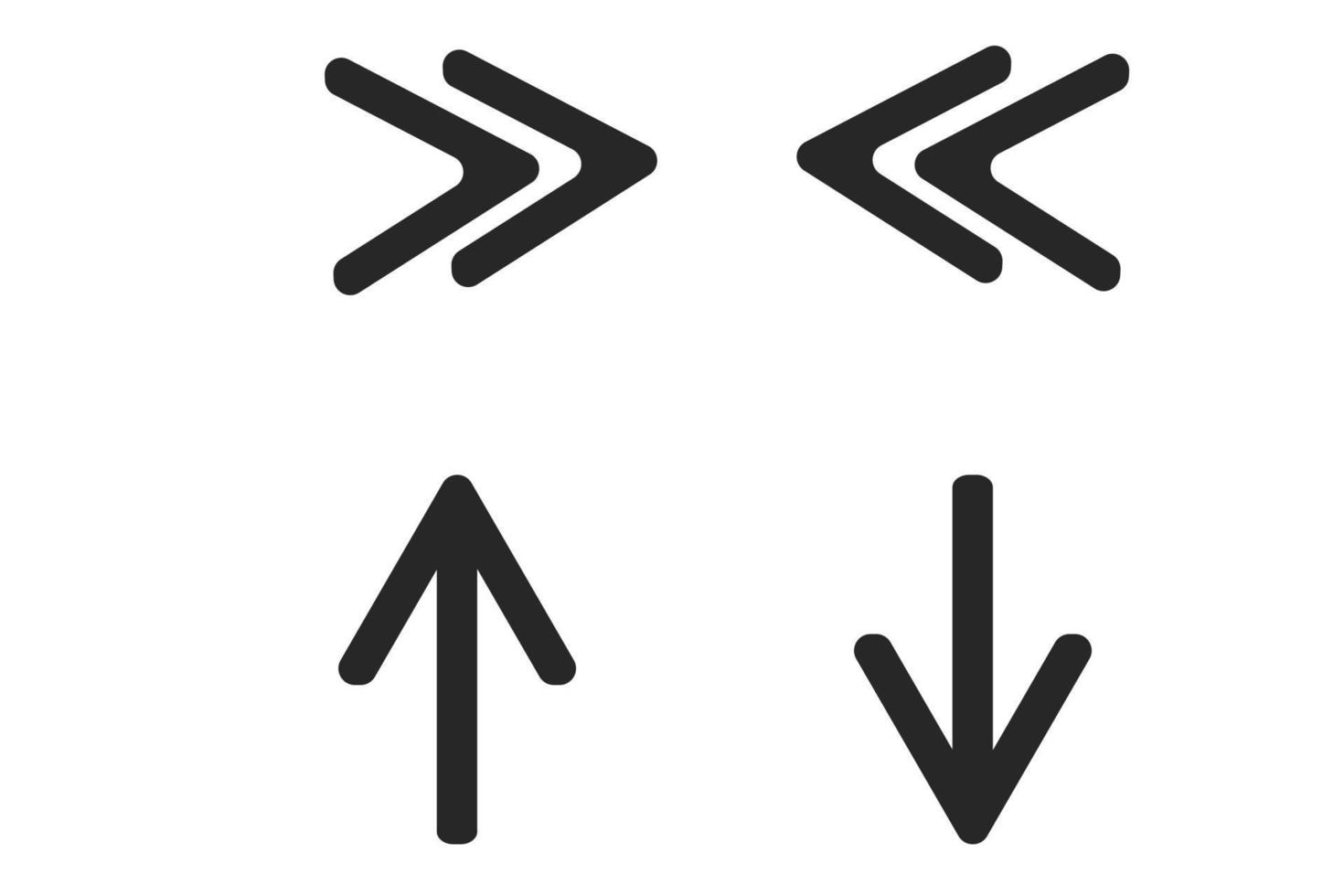 télécharger télécharger et flèche jeu d'icônes vecteur web. après avant précédent suivant vers le haut et vers le bas ensemble d'icônes de téléchargement et de téléchargement.