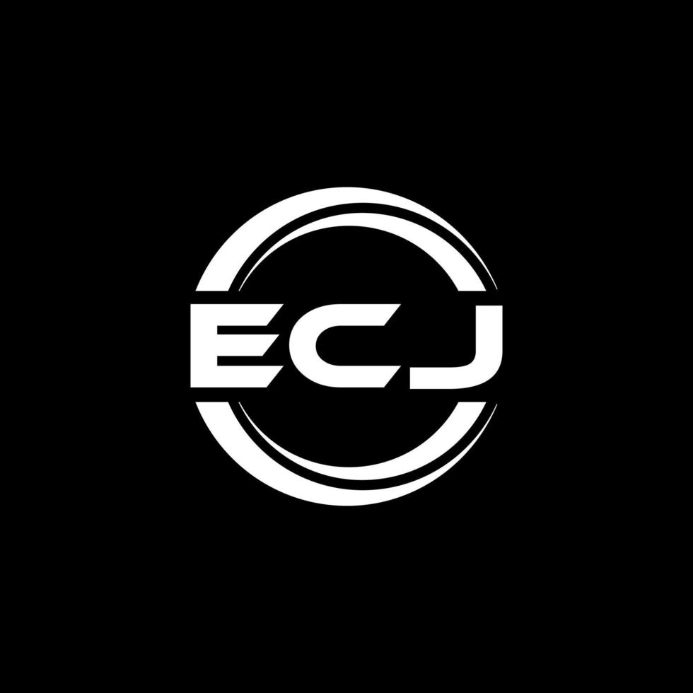 création de logo de lettre ecj en illustration. logo vectoriel, dessins de calligraphie pour logo, affiche, invitation, etc. vecteur