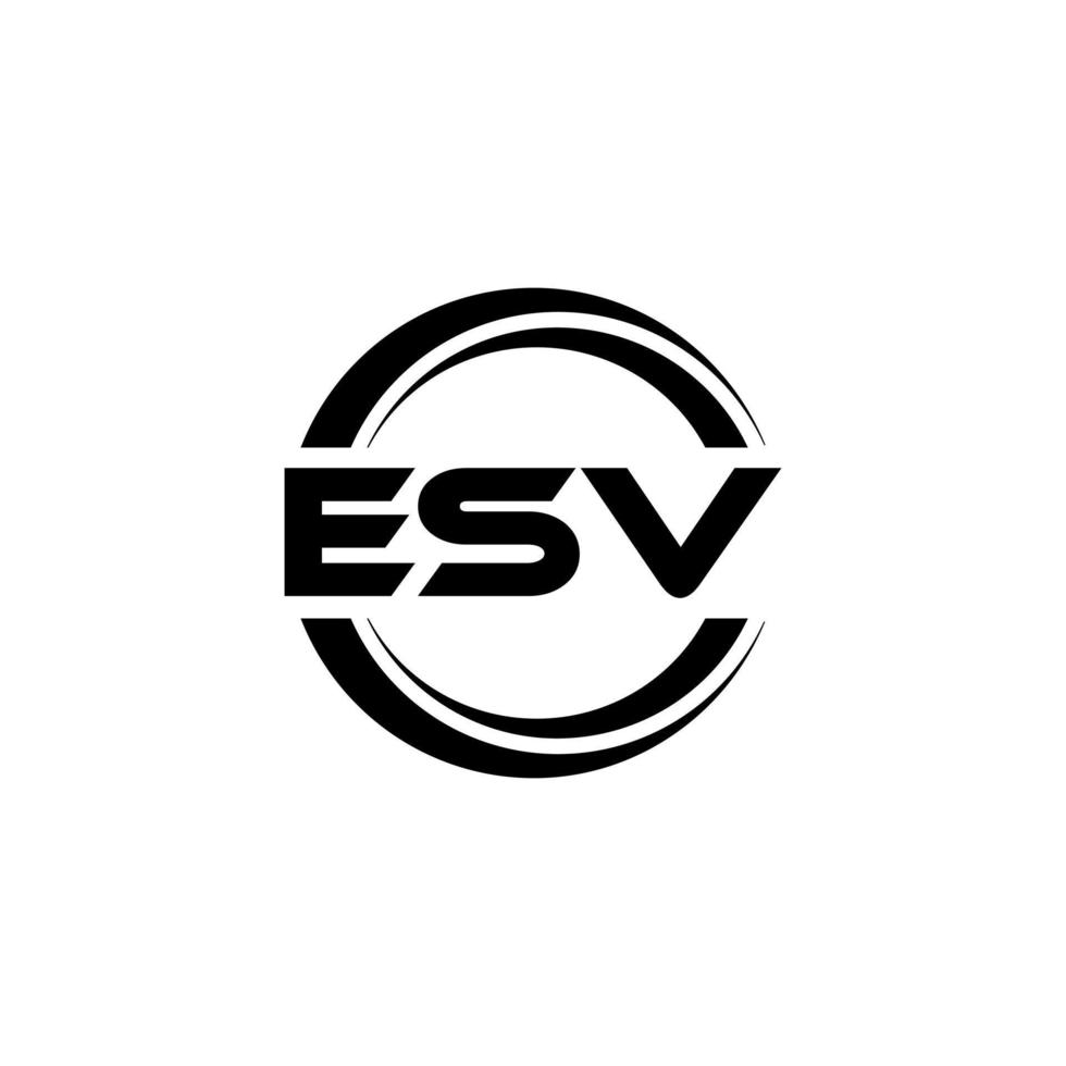 création de logo de lettre esv en illustration. logo vectoriel, dessins de calligraphie pour logo, affiche, invitation, etc. vecteur