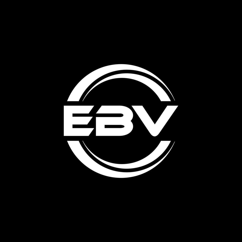création de logo de lettre ebv en illustration. logo vectoriel, dessins de calligraphie pour logo, affiche, invitation, etc. vecteur