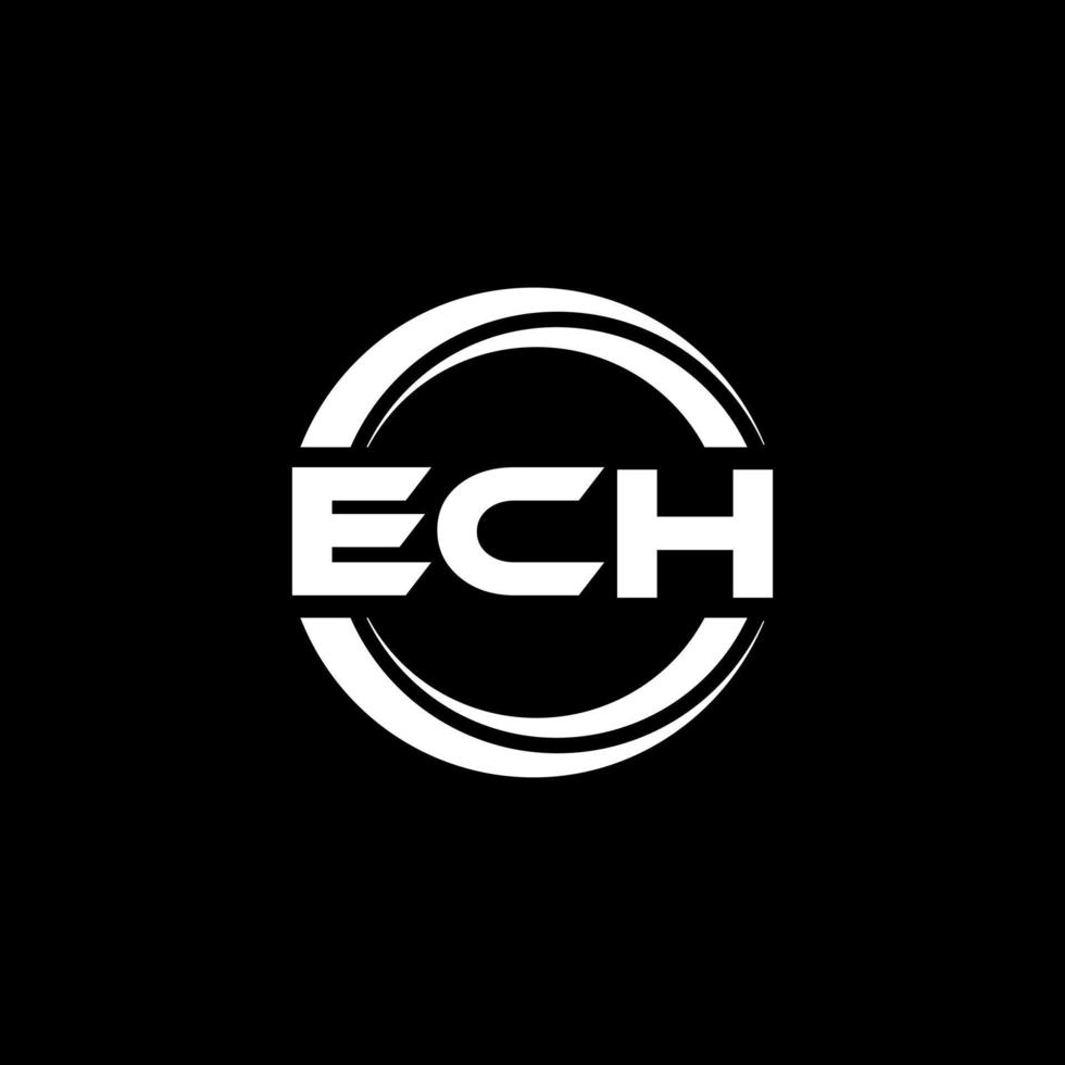création de logo de lettre ech dans l'illustration. logo vectoriel, dessins de calligraphie pour logo, affiche, invitation, etc. vecteur