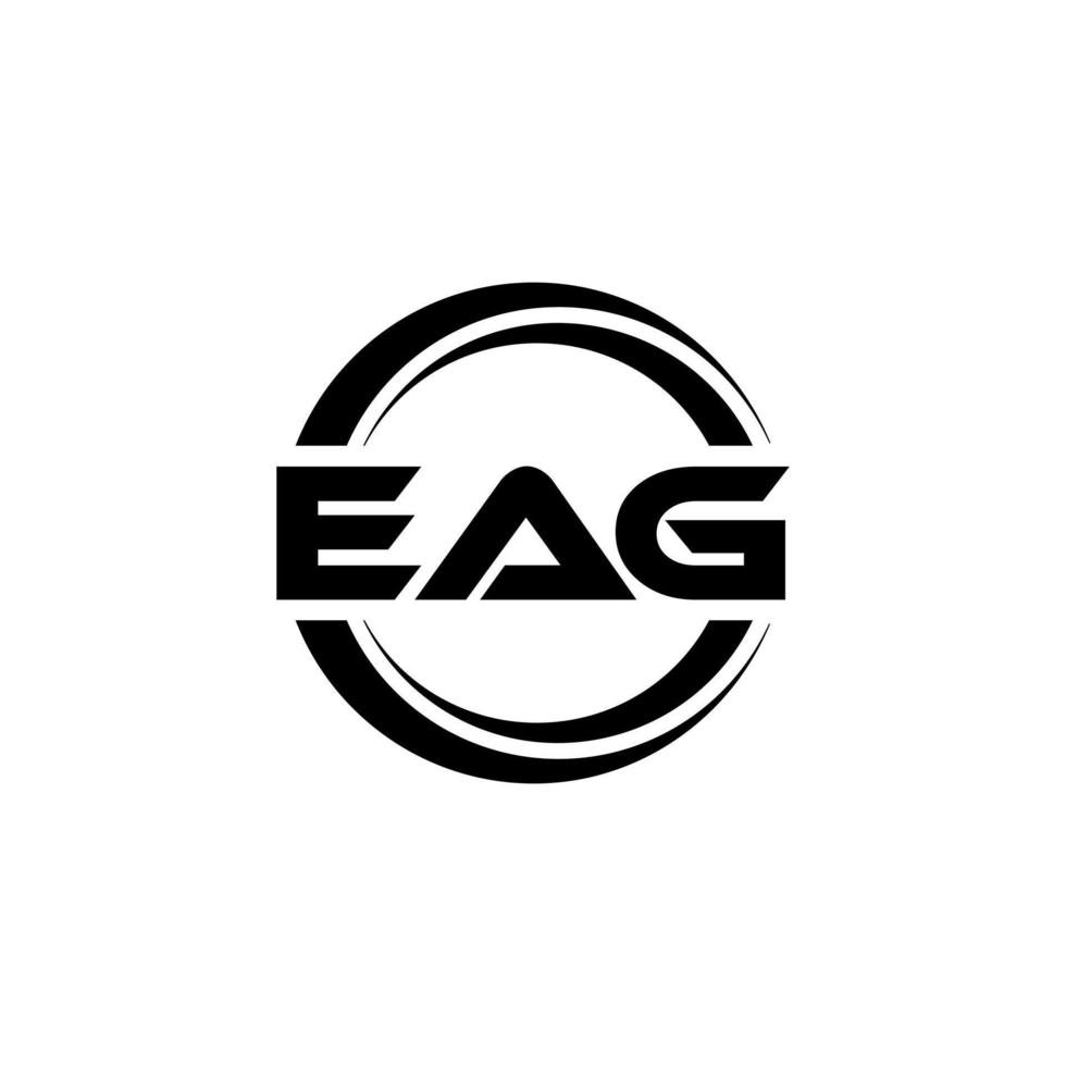 création de logo de lettre eag dans l'illustration. logo vectoriel, dessins de calligraphie pour logo, affiche, invitation, etc. vecteur