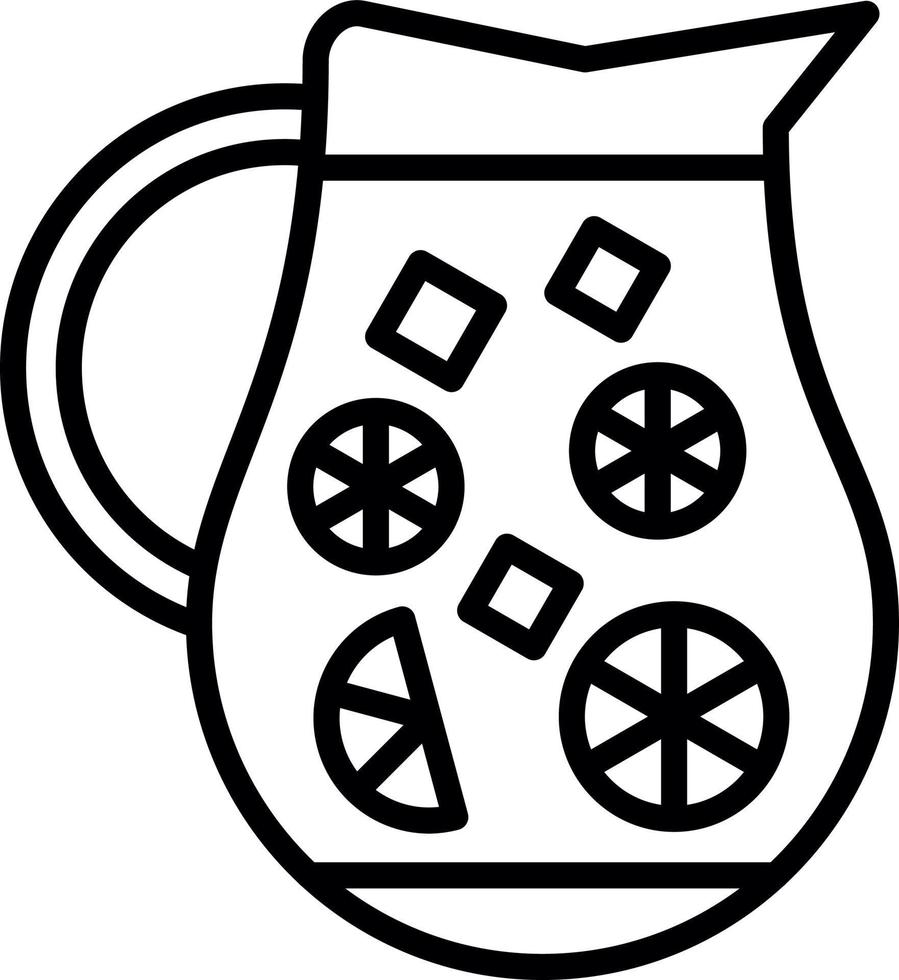 conception d'icône vectorielle de pichet de limonade vecteur