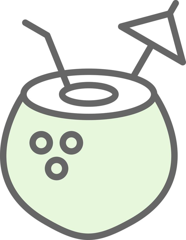 conception d'icône vectorielle de boisson à la noix de coco vecteur