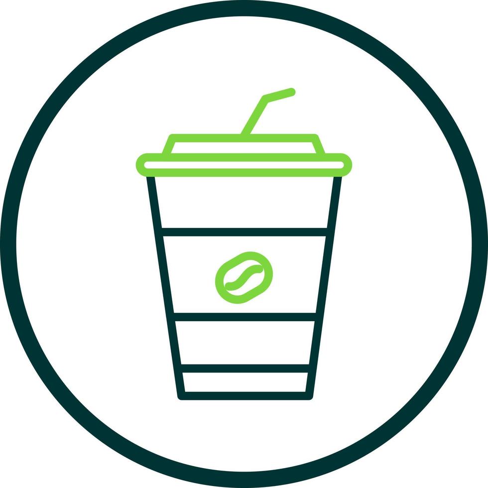 conception d'icône de vecteur de café glacé