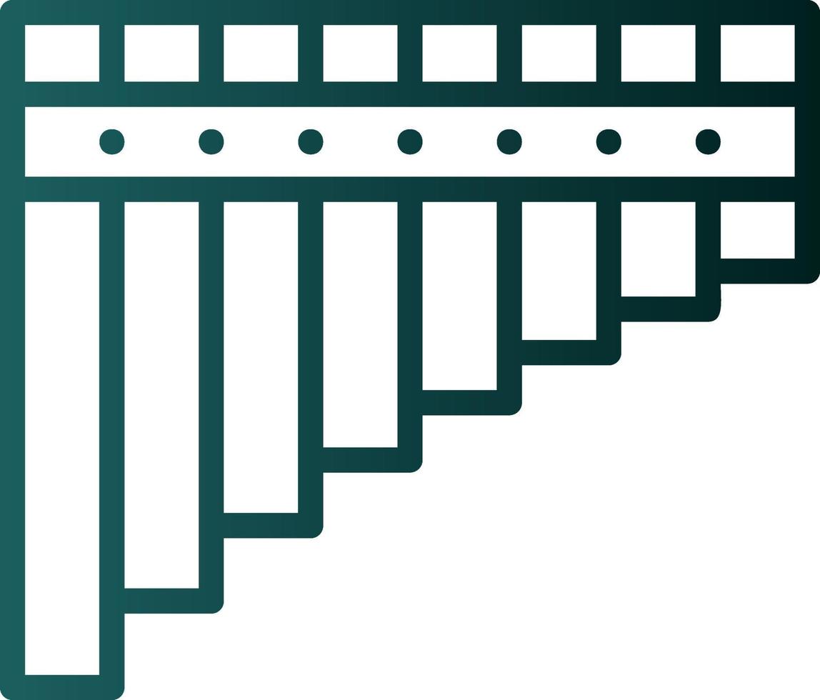 conception d'icône vectorielle flûte de pan vecteur