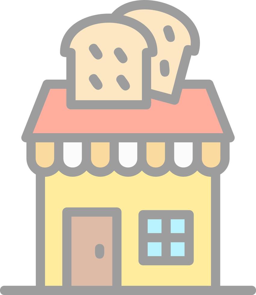 conception d'icône vectorielle de boulangerie vecteur