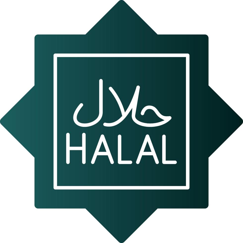 conception d'icône vectorielle halal vecteur