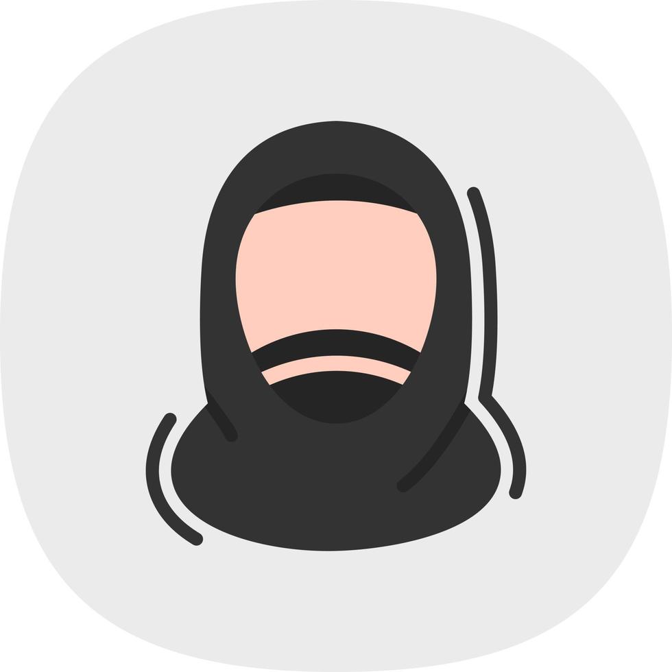 conception d'icône vectorielle hijab vecteur