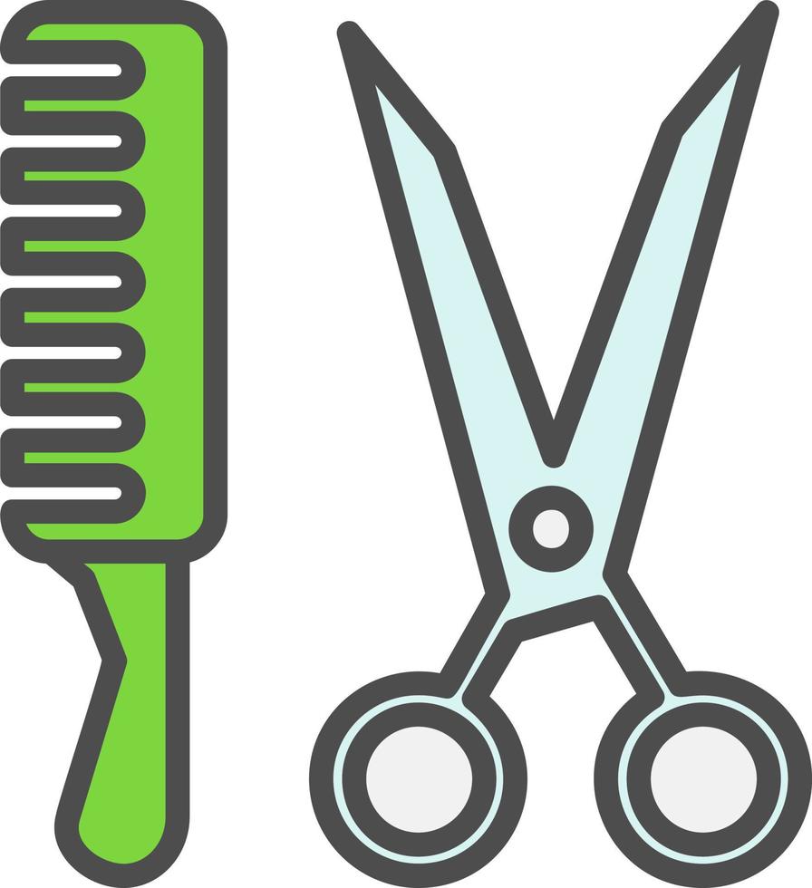 icône de vecteur d'outils de coiffeur