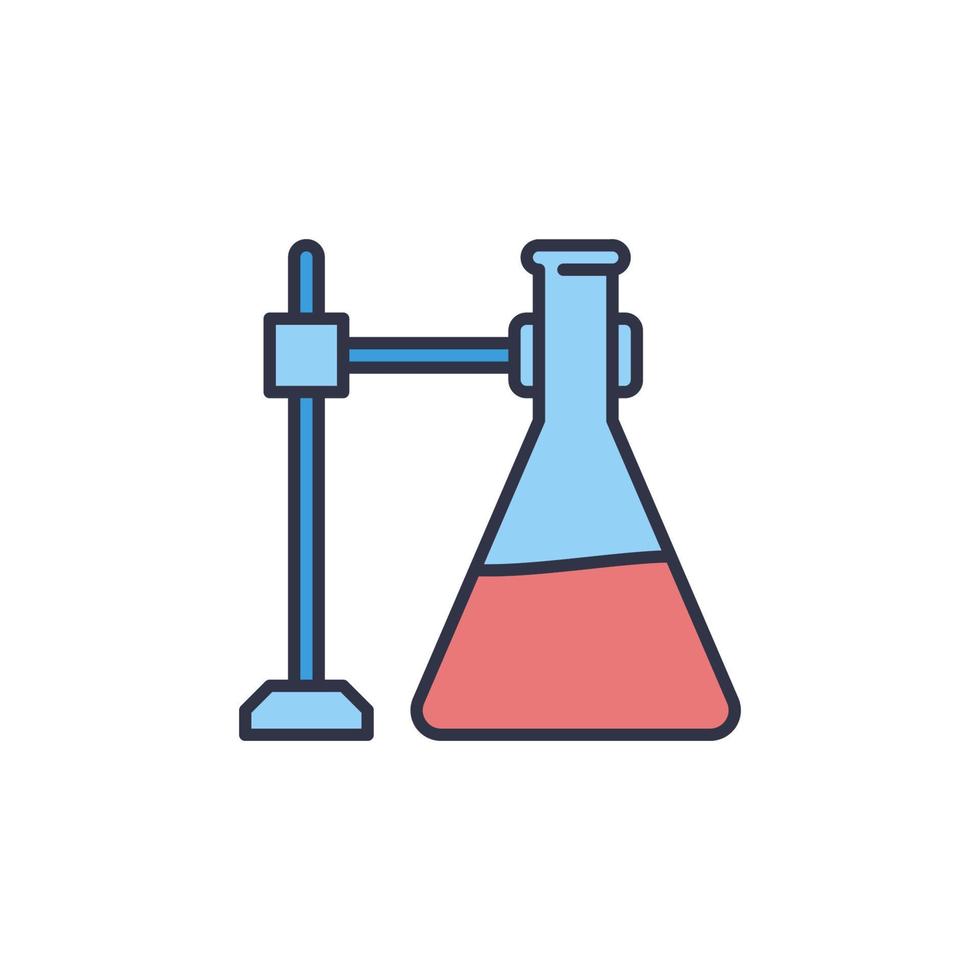 concept de vecteur de flacon de chimie icône moderne colorée