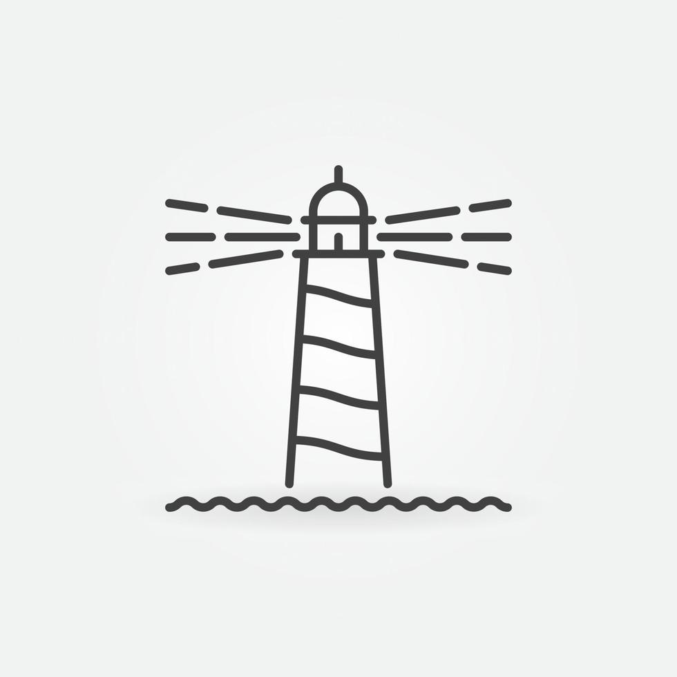 icône ou symbole simple de concept de vecteur de phare dans le style de ligne