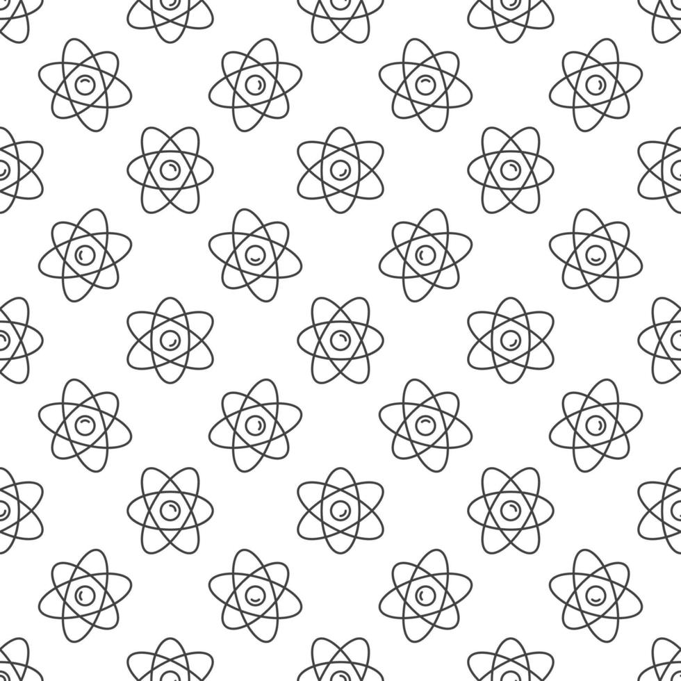 atome modèle sans couture vecteur physique et chimie concept ligne arrière-plan