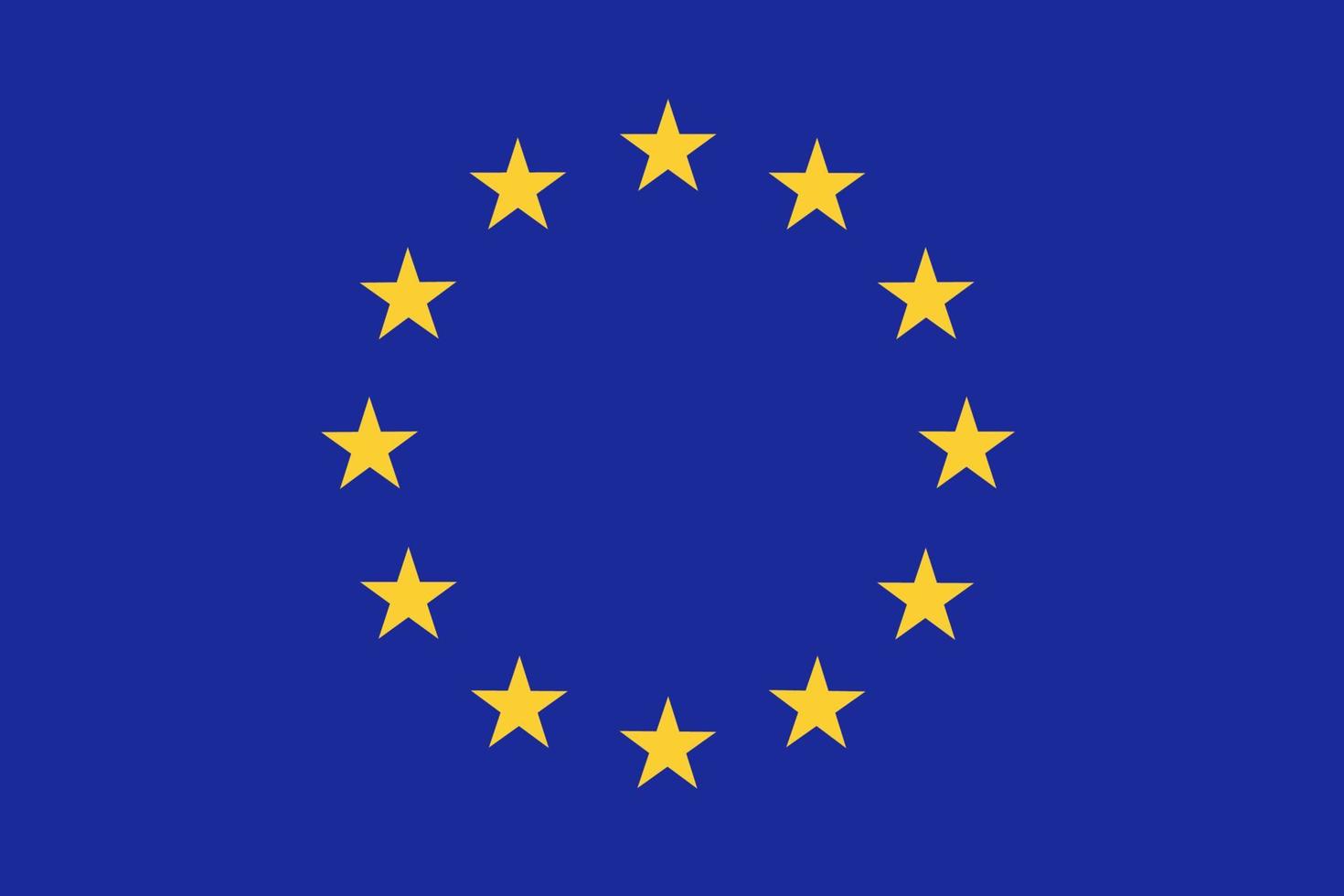 drapeau de l'union européenne. couleurs et proportions officielles. drapeau de l'europe. vecteur