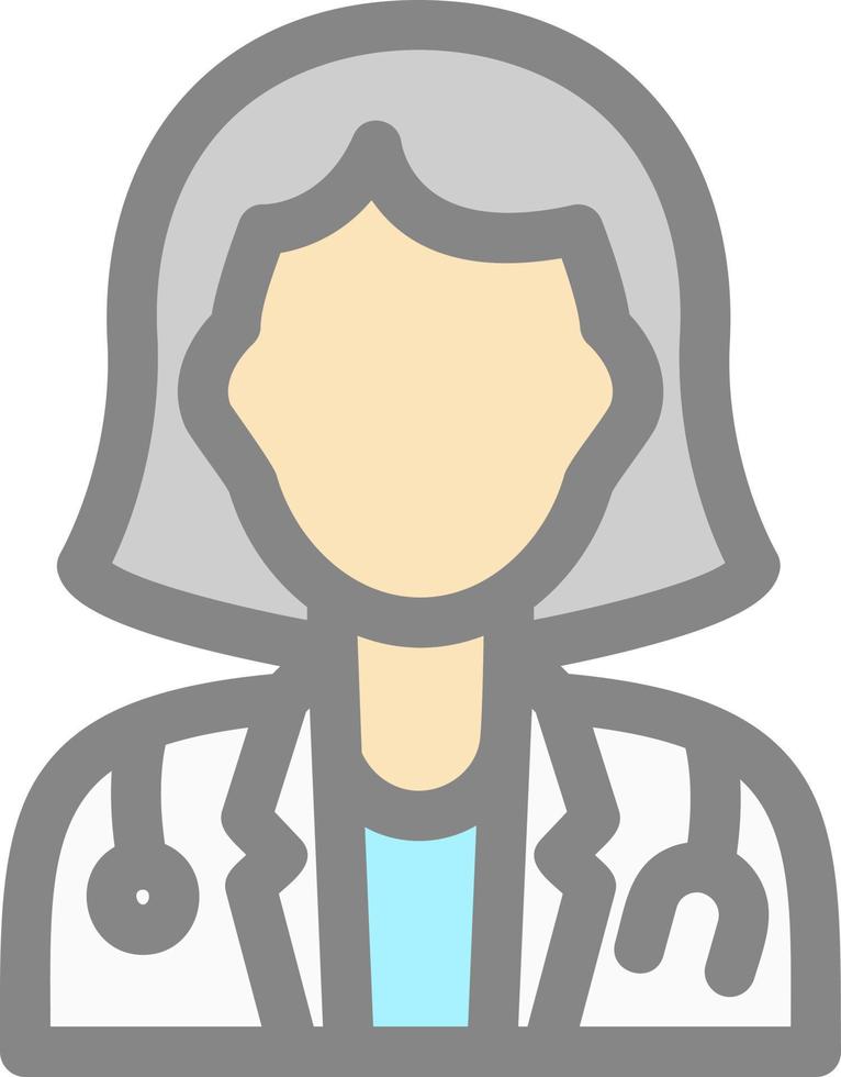 conception d'icône vectorielle femme médecin vecteur