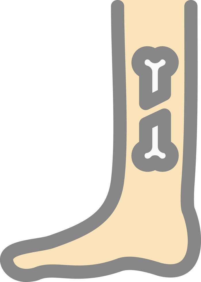 conception d'icône de vecteur de jambe cassée
