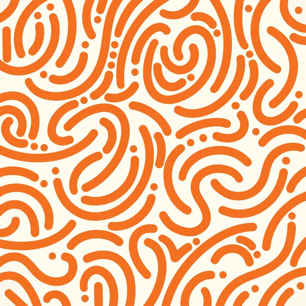 des lignes de couleur orange audacieuses et propres doodle fond de vecteur carré minimaliste simple isolé sur fond blanc uni. fond d'écran pour publication sur les réseaux sociaux, site Web, bannière, affiche, brochure et autres.