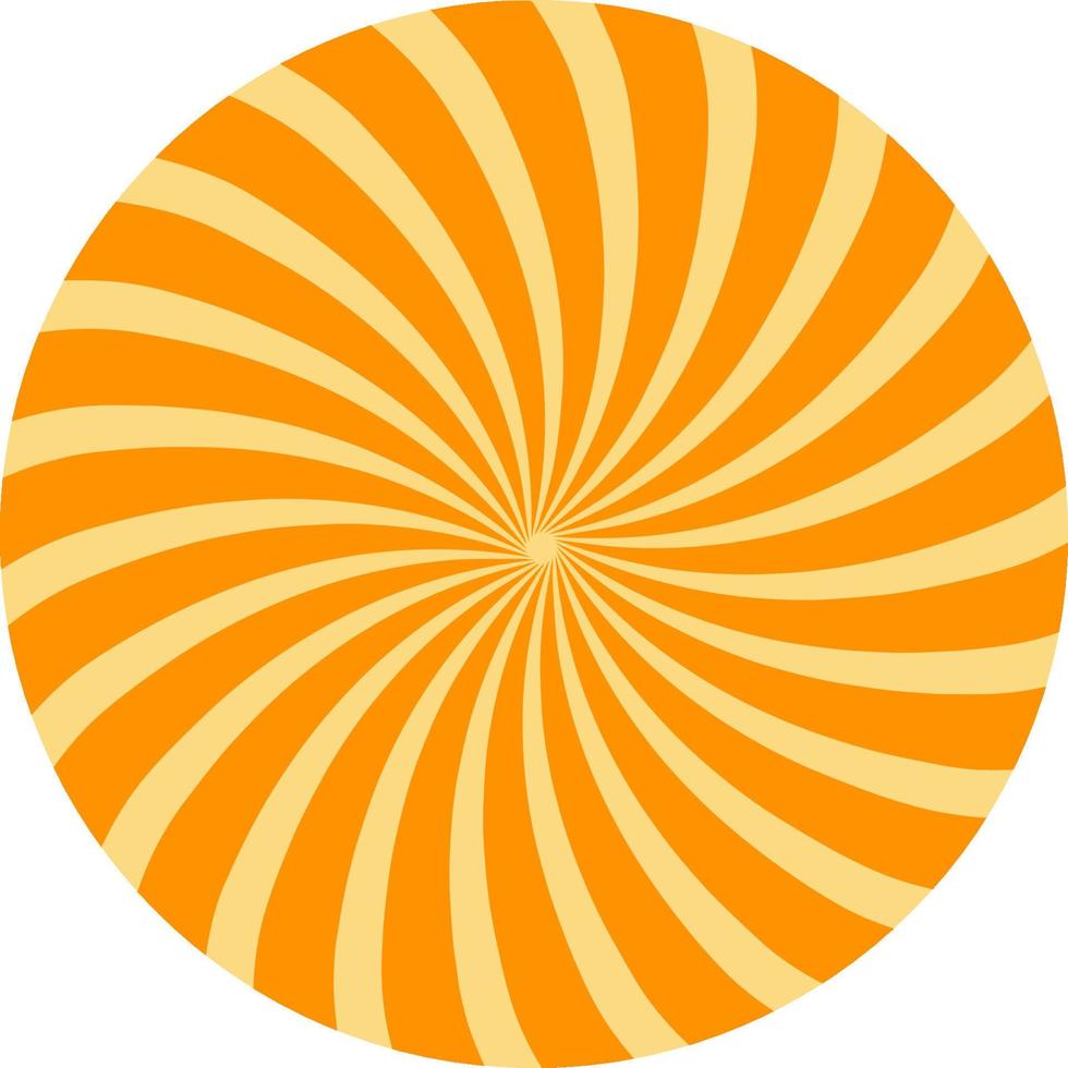Brut de soleil orange rétro horizontal vecteur