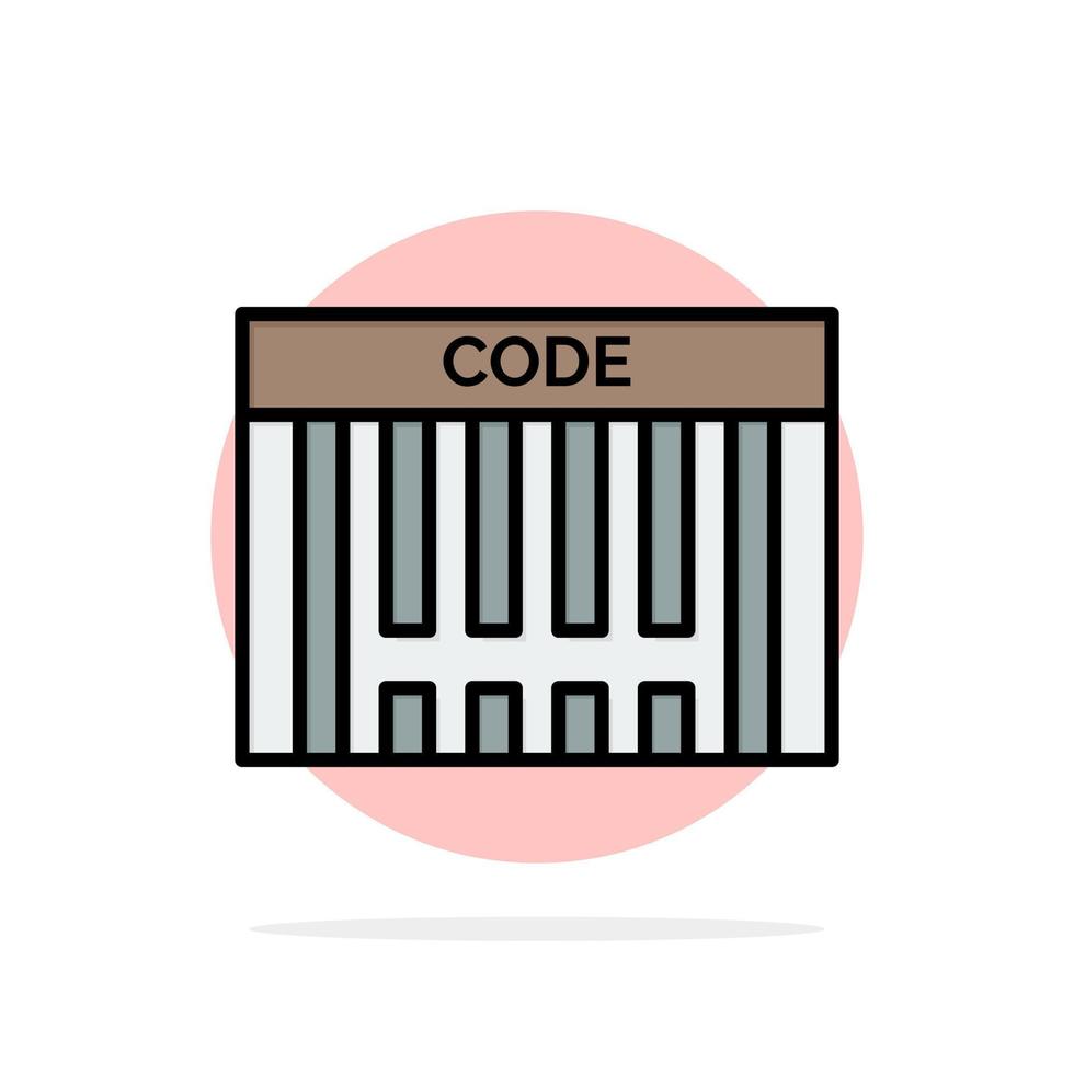 bar code à barres code shopping abstrait cercle fond plat couleur icône vecteur