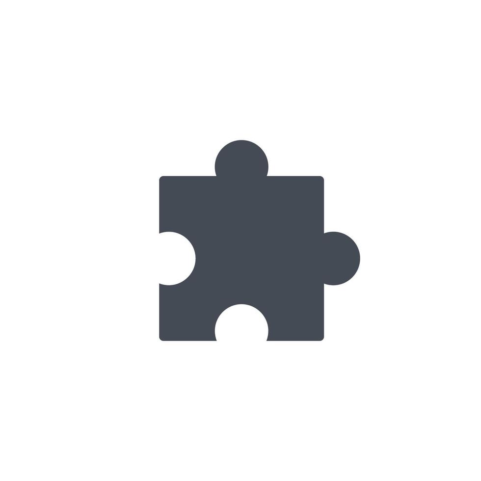 pièce, icône de remplissage de puzzle isolée sur fond blanc. pièce notes icône pictogramme vecteur