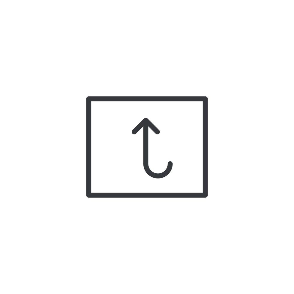 vecteur d'icône clé vers le haut. vecteur d'icône de flèche vers le haut isolé sur fond blanc