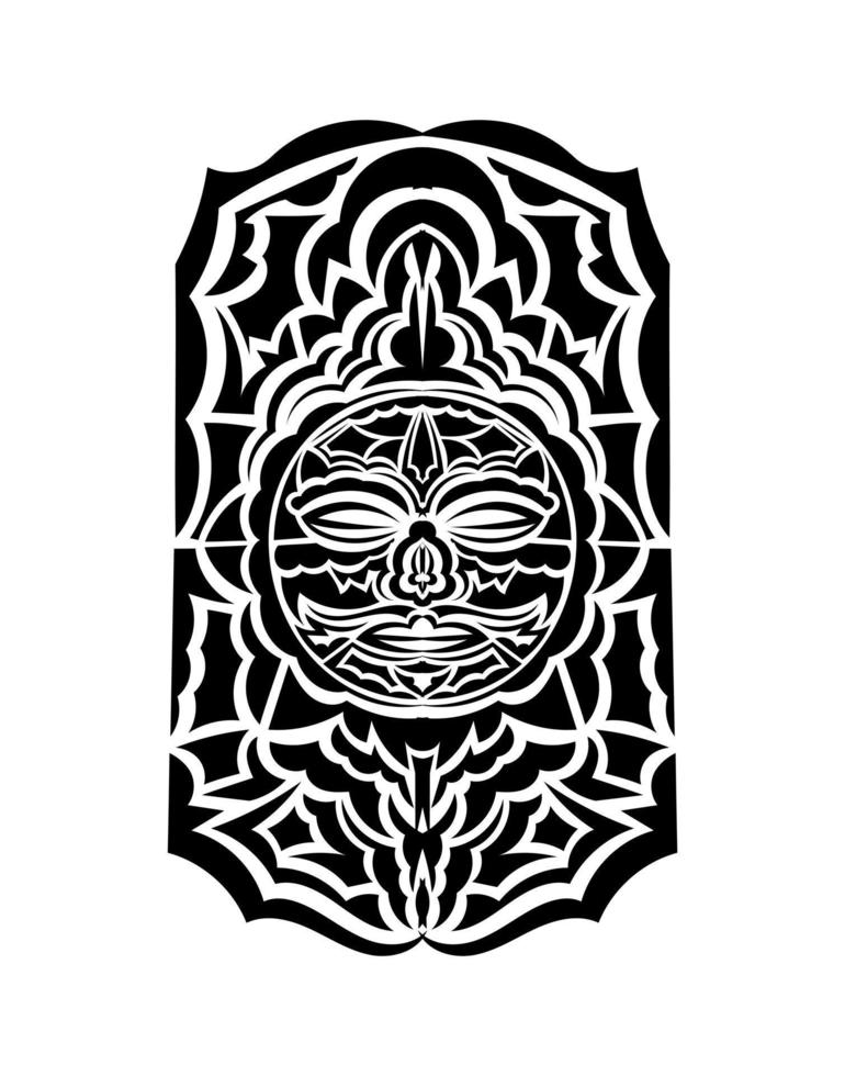 masque Tiki. motif maori ou polynésien. bon pour les impressions et les tatouages. isolé. vecteur
