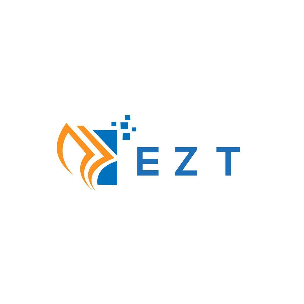 création de logo de comptabilité de réparation de crédit ezt sur fond blanc. ezt initiales créatives croissance graphique lettre logo concept. création de logo de financement d'entreprise ezt. vecteur