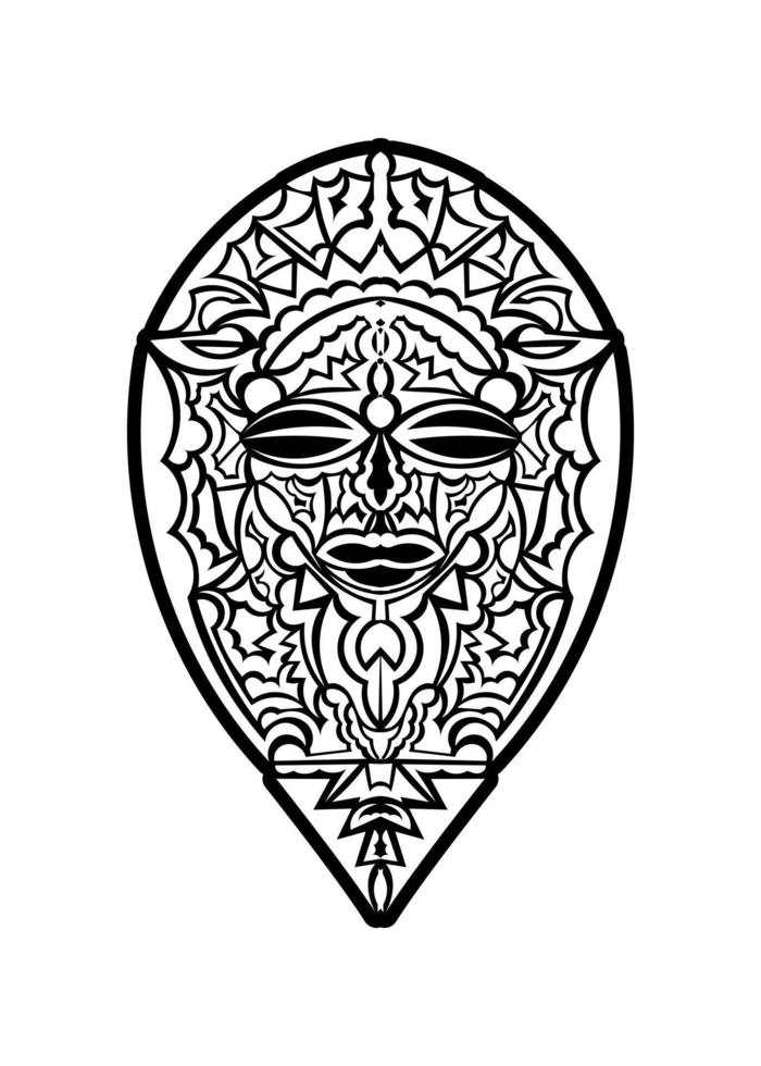 icône vectorielle de masque africain tribal. icône vectorielle noire isolée sur fond blanc masque africain tribal. vecteur