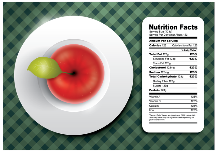 Vecteur gratuit de la nutrition Apple Nutrition
