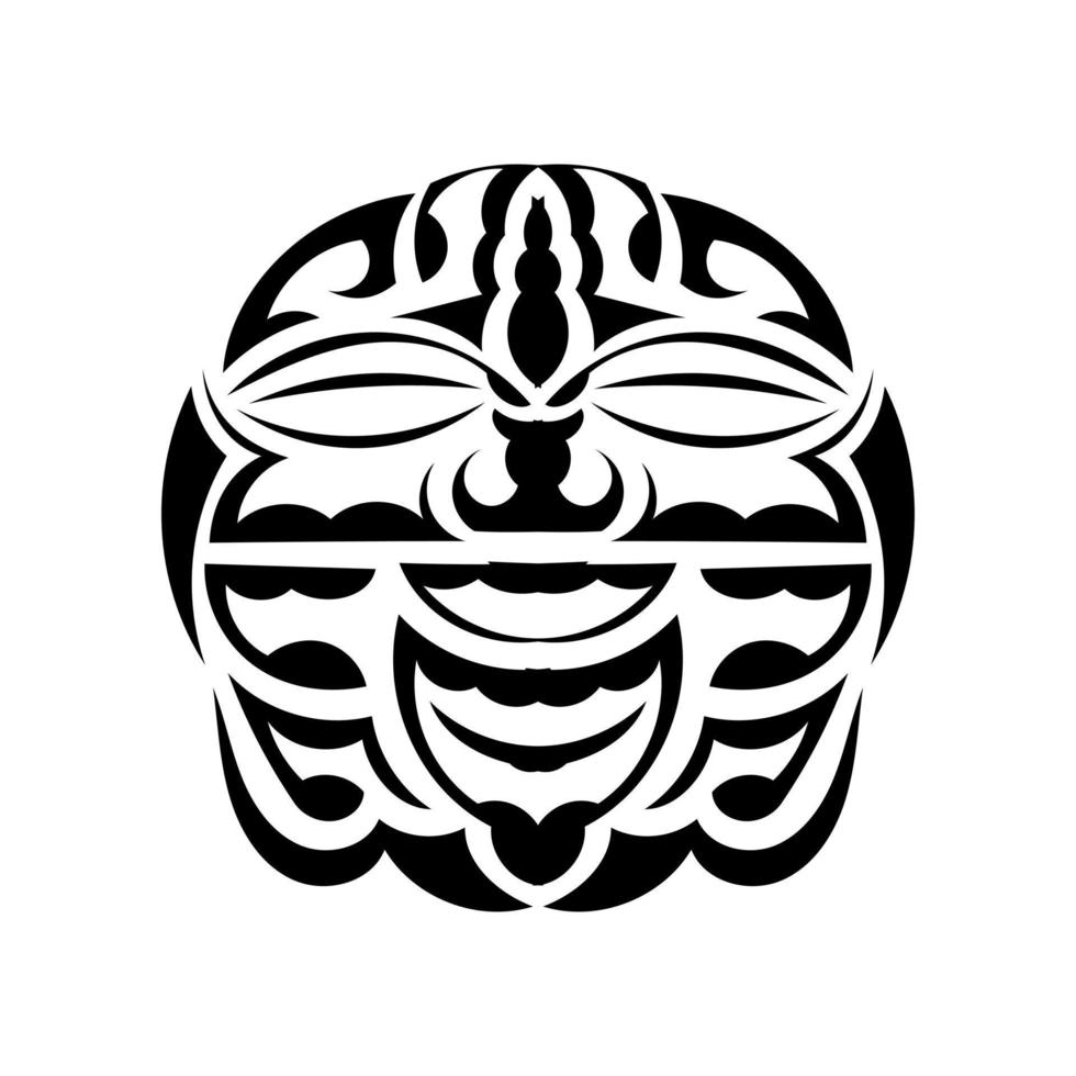 masque Tiki. motif maori ou polynésien. bon pour les impressions et les tatouages. isolé. vecteur