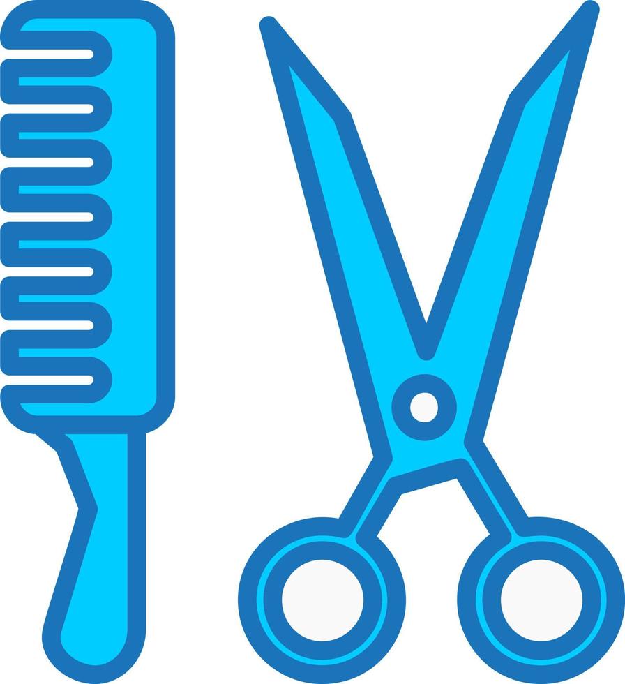 icône de vecteur d'outils de coiffeur