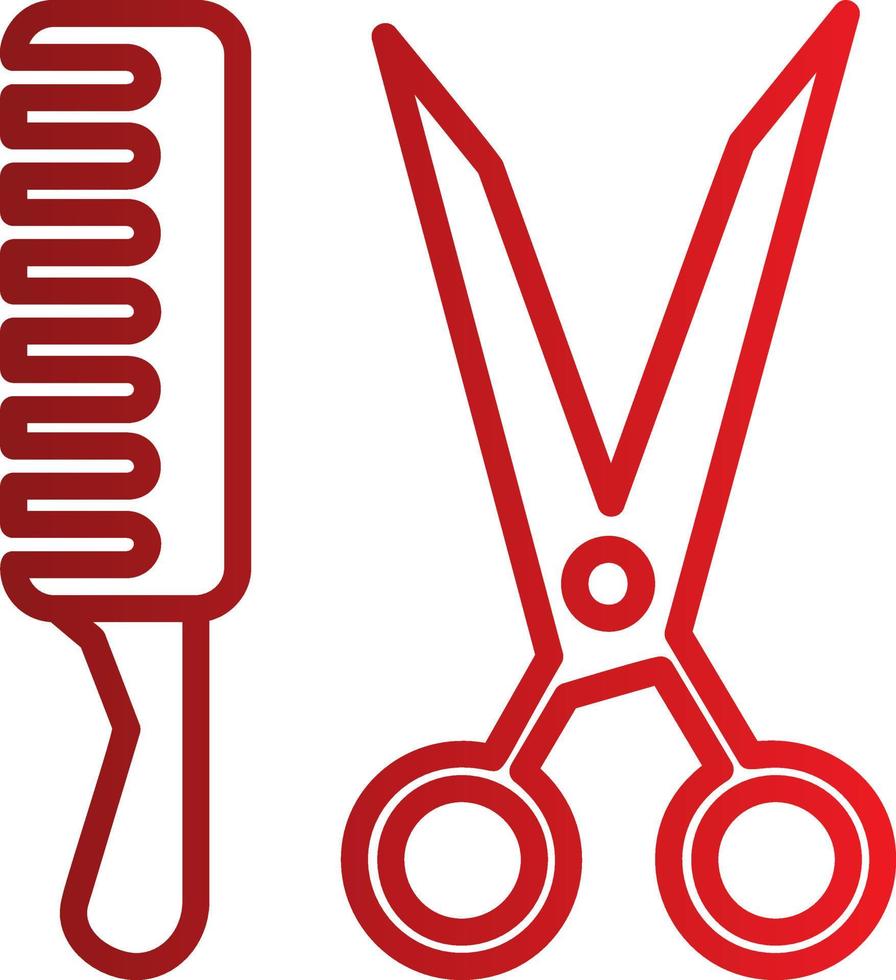 icône de vecteur d'outils de coiffeur