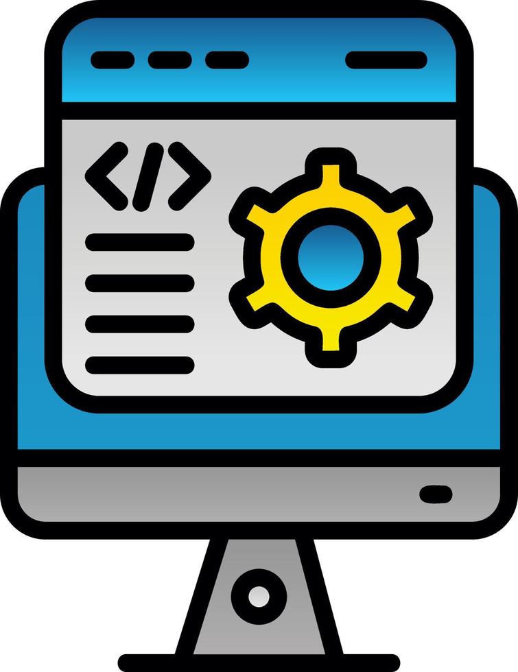 conception d'icône vectorielle de développeur de logiciel vecteur