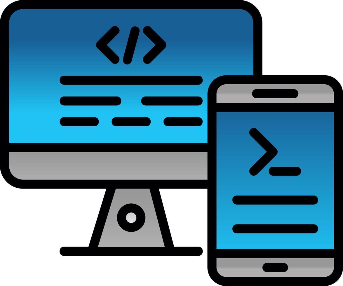 conception d'icône de vecteur de terminal de code