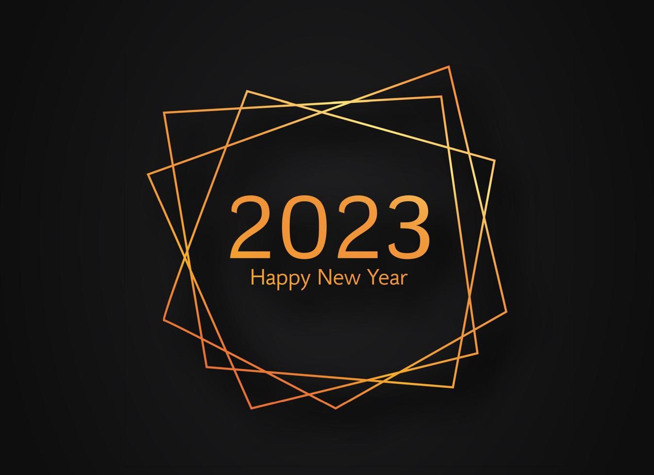 2023 bonne année or fond polygonal géométrique vecteur