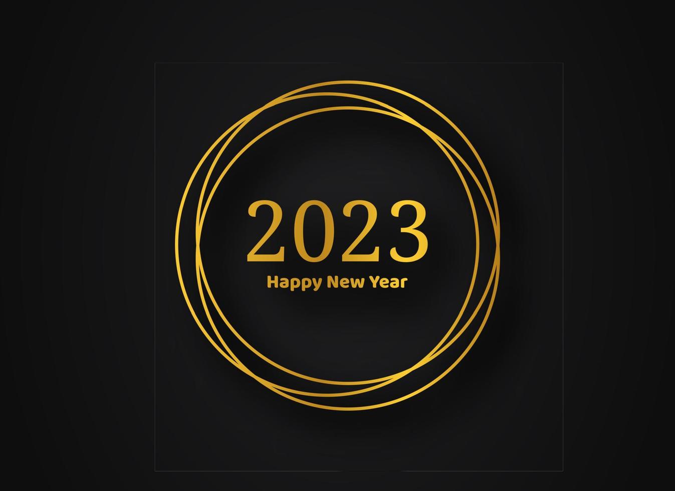 2023 bonne année or fond polygonal géométrique vecteur